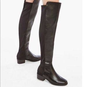 Over the knee faux leather boots